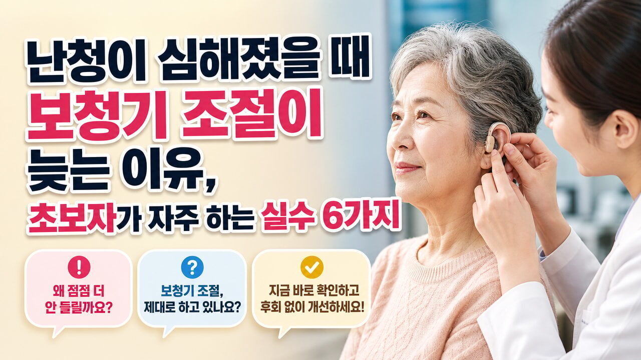 난청이 심해졌을 때 보청기 조절이 늦는 이유, 초보자가 자주 하는 실수 6가지