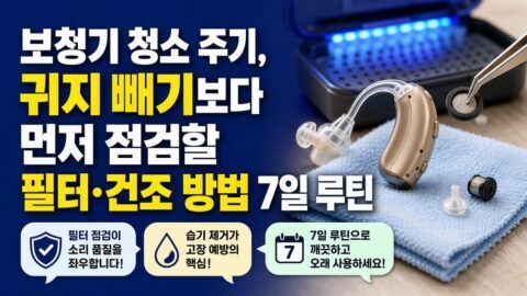 보청기 청소 주기, 귀지 빼기보다 먼저 점검할 필터·건조 방법 7일 루틴