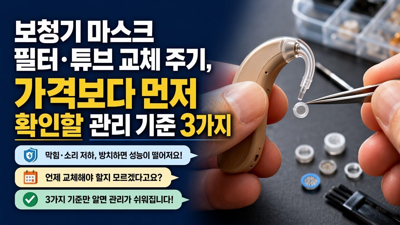 보청기 마스크 필터·튜브 교체 주기, 가격보다 먼저 확인할 관리 기준 3가지