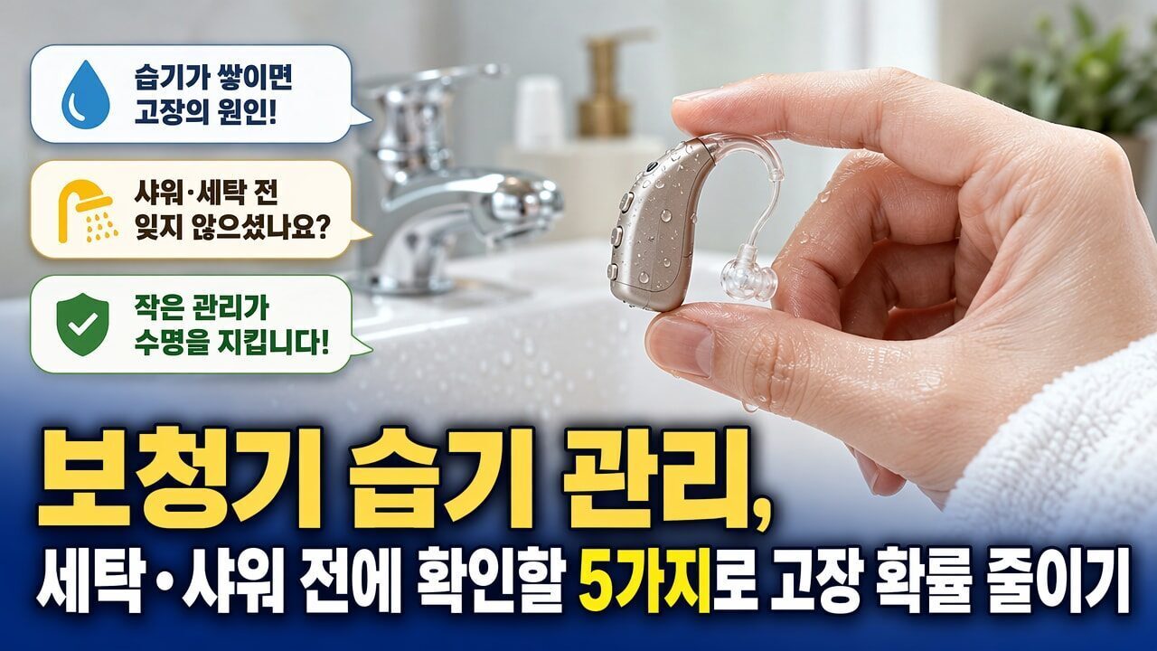 보청기 습기 관리, 세탁·샤워 전에 확인할 5가지로 고장 확률 줄이기