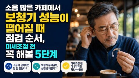 소음 많은 카페에서 보청기 성능이 떨어질 때 점검 순서, 미세조정 전 꼭 해볼 5단계