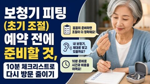 보청기 피팅(초기 조절) 예약 전에 준비할 것, 10분 체크리스트로 다시 방문 줄이기 보청기 피팅(초기 조절) 예약 전에 준비할 것, 10분 체크리스트로 다시 방문 줄이기
