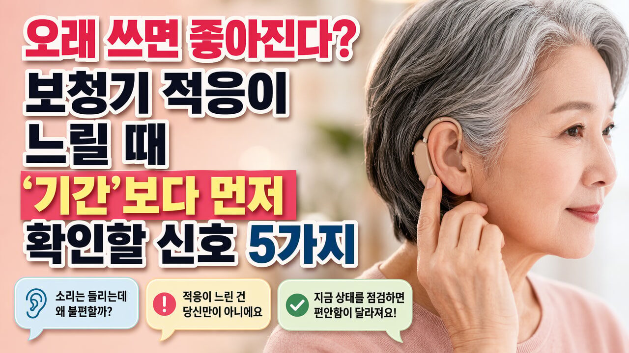 오래 쓰면 좋아진다? 보청기 적응이 느릴 때 ‘기간’보다 먼저 확인할 신호 5가지