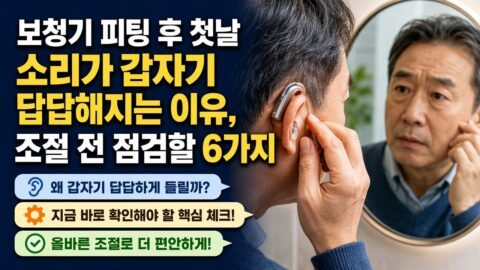 보청기 피팅 후 첫날 소리가 갑자기 답답해지는 이유, 조절 전 점검할 6가지