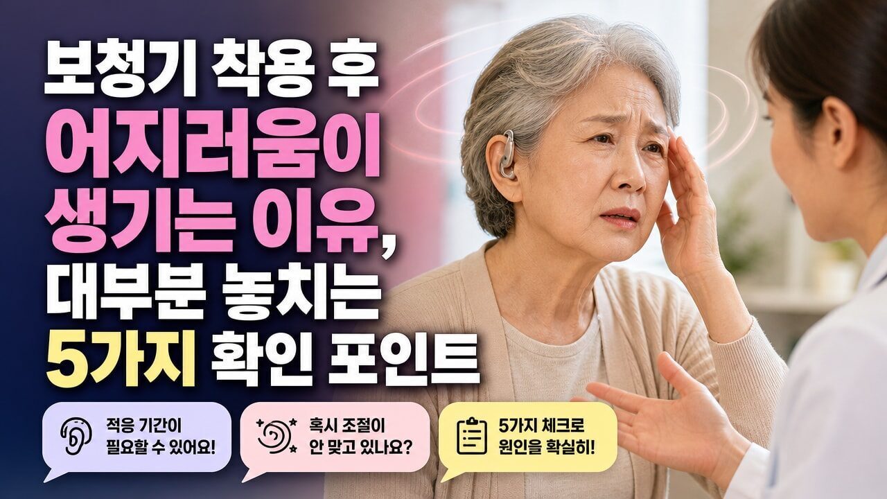 보청기 착용 후 어지러움이 생기는 이유, 대부분 놓치는 5가지 확인 포인트