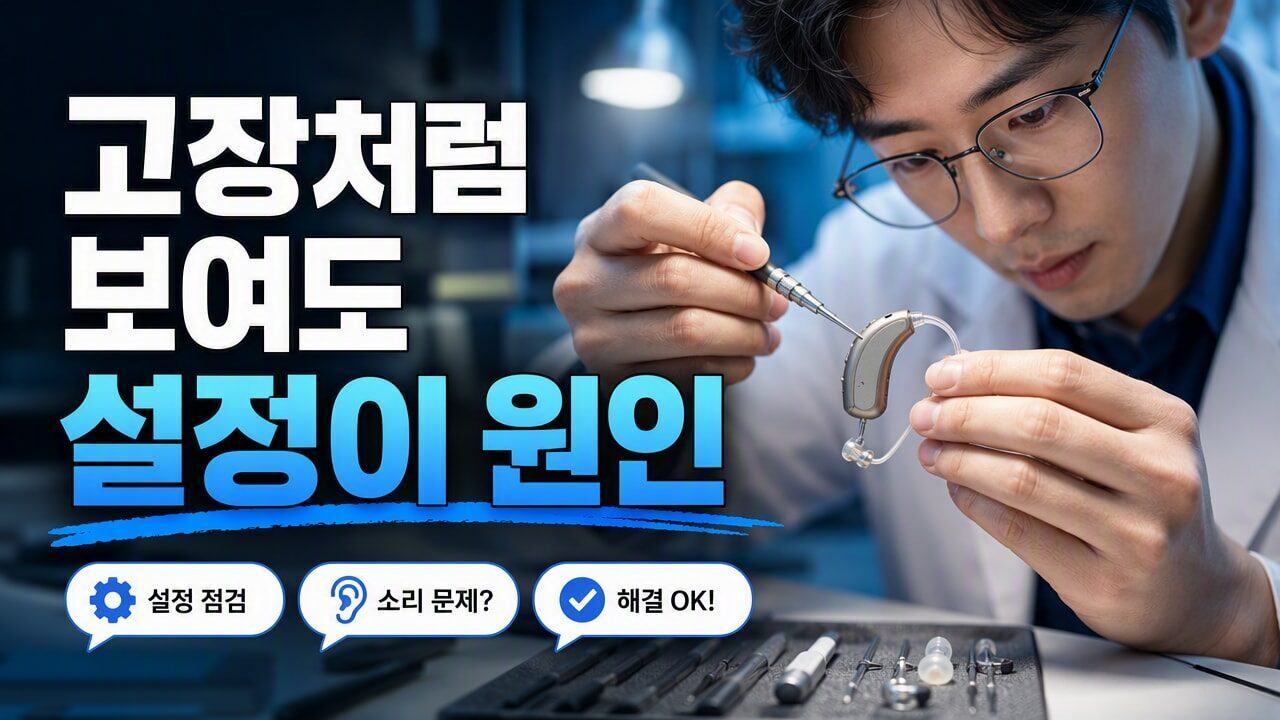 보청기 고장 같을 때 AS 보내기 전 점검할 것들, 셋업 설정부터 확인 순서