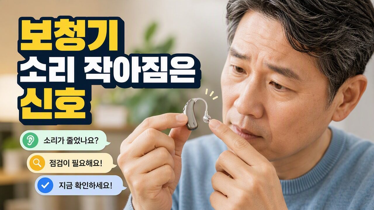 보청기 소리가 작아지는 날 생기는 신호, 청력 검사 전 환경·착용 상태 체크 순서