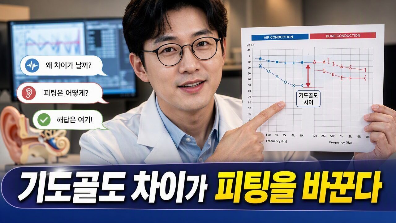 보청기 청력검사 결과지에서 기도·골도 수치, 이렇게 읽어야 피팅이 달라진다