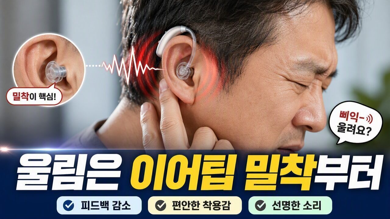 보청기 착용 후 갑자기 울림이 심해질 때, 이어팁(돔)과 마이크 위치부터 점검할 기준